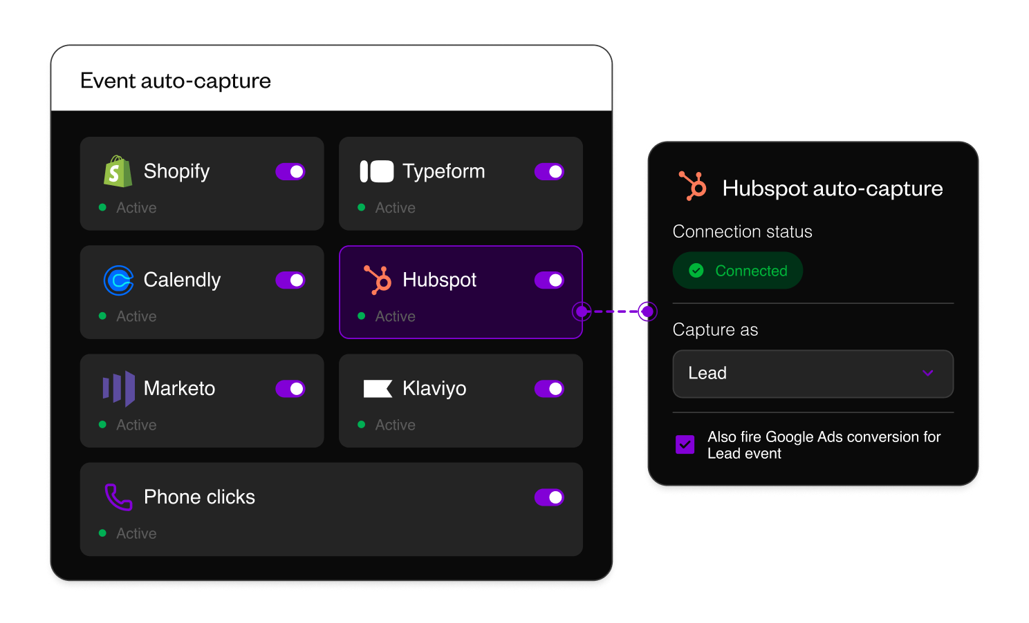 Capture conversion events automatically